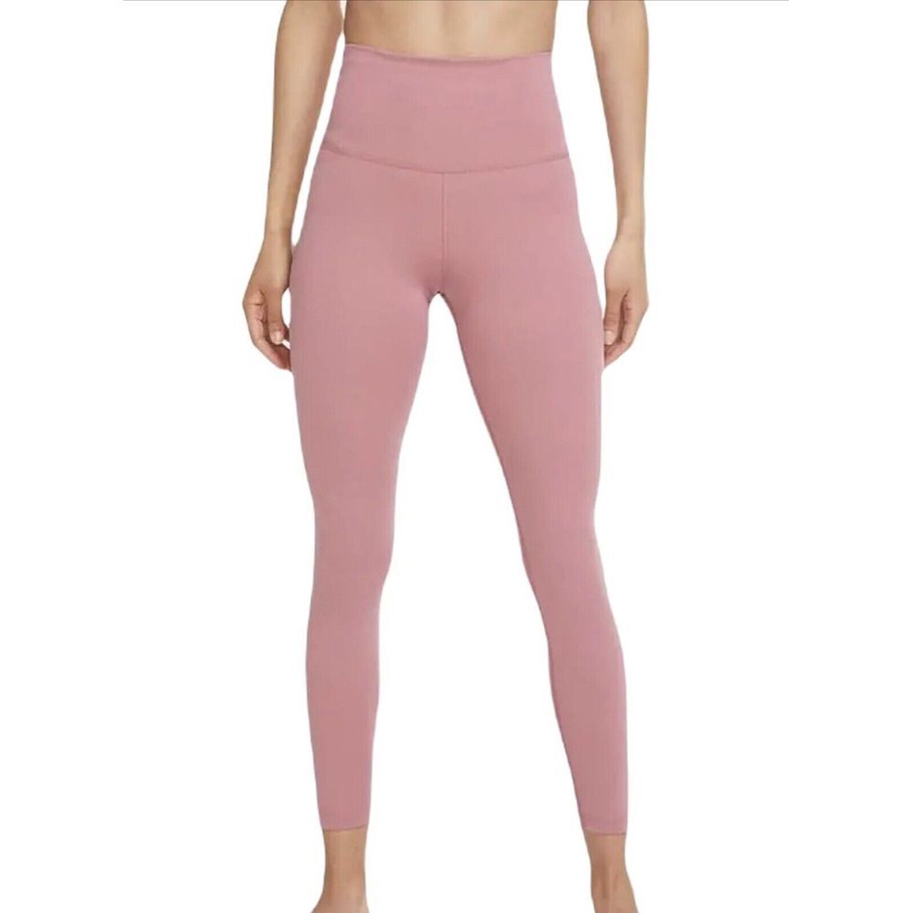NIKE Women’s New Yoga‎ Dri Fit Luxe High Waisted 7/8 Leggings Pink Size Small